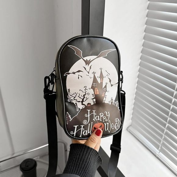 Novelty Pumpkin Crossbody Bag Devil Shoulder Bag Spooky Season Gothic Purses c: - Picture 5 of 6